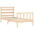Estructura de cama sin colchón madera maciza de pino 90x200