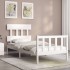 Estructura de cama con cabecero madera maciza