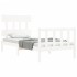 Estructura de cama con cabecero madera maciza