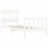 Estructura de cama con cabecero madera maciza