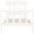 Estructura de cama con cabecero madera maciza