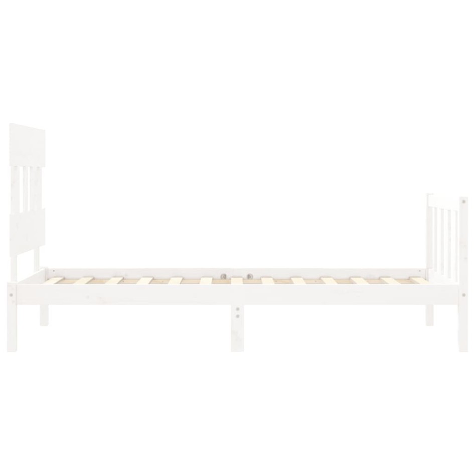 Estructura de cama con cabecero madera maciza