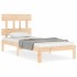 Estructura de cama sin colchón madera maciza de pino 90x200