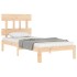 Estructura de cama sin colchón madera maciza de pino 90x200