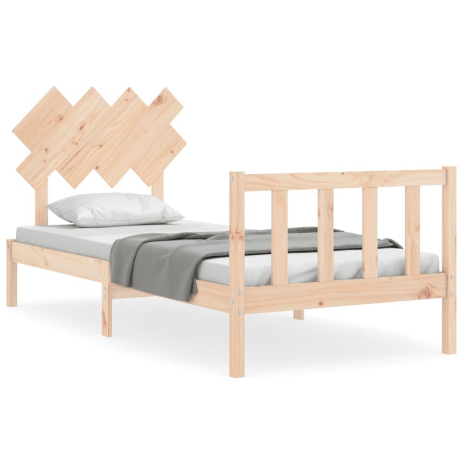 Estructura de cama con cabecero madera