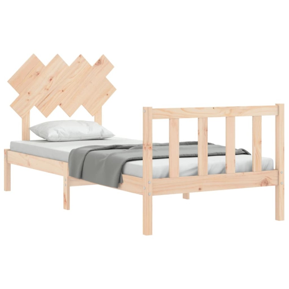 Estructura de cama con cabecero madera