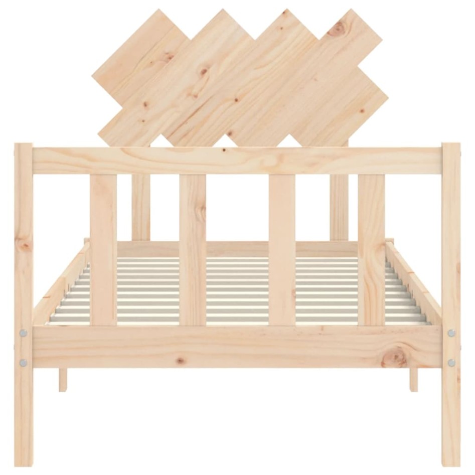 Estructura de cama con cabecero madera