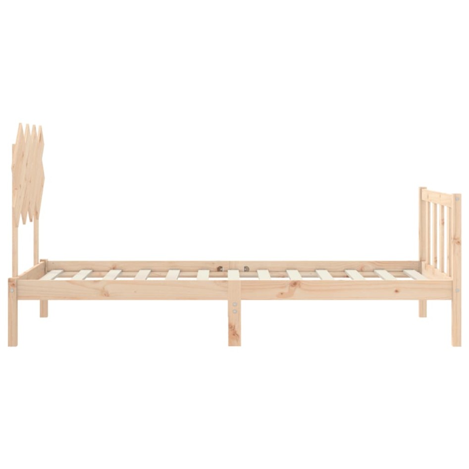 Estructura de cama con cabecero madera