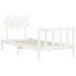 Estructura de cama sin colchón madera de pino blanca 90x200