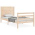 Estructura de cama con cabecero madera