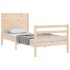 Estructura de cama con cabecero madera