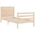 Estructura de cama con cabecero madera