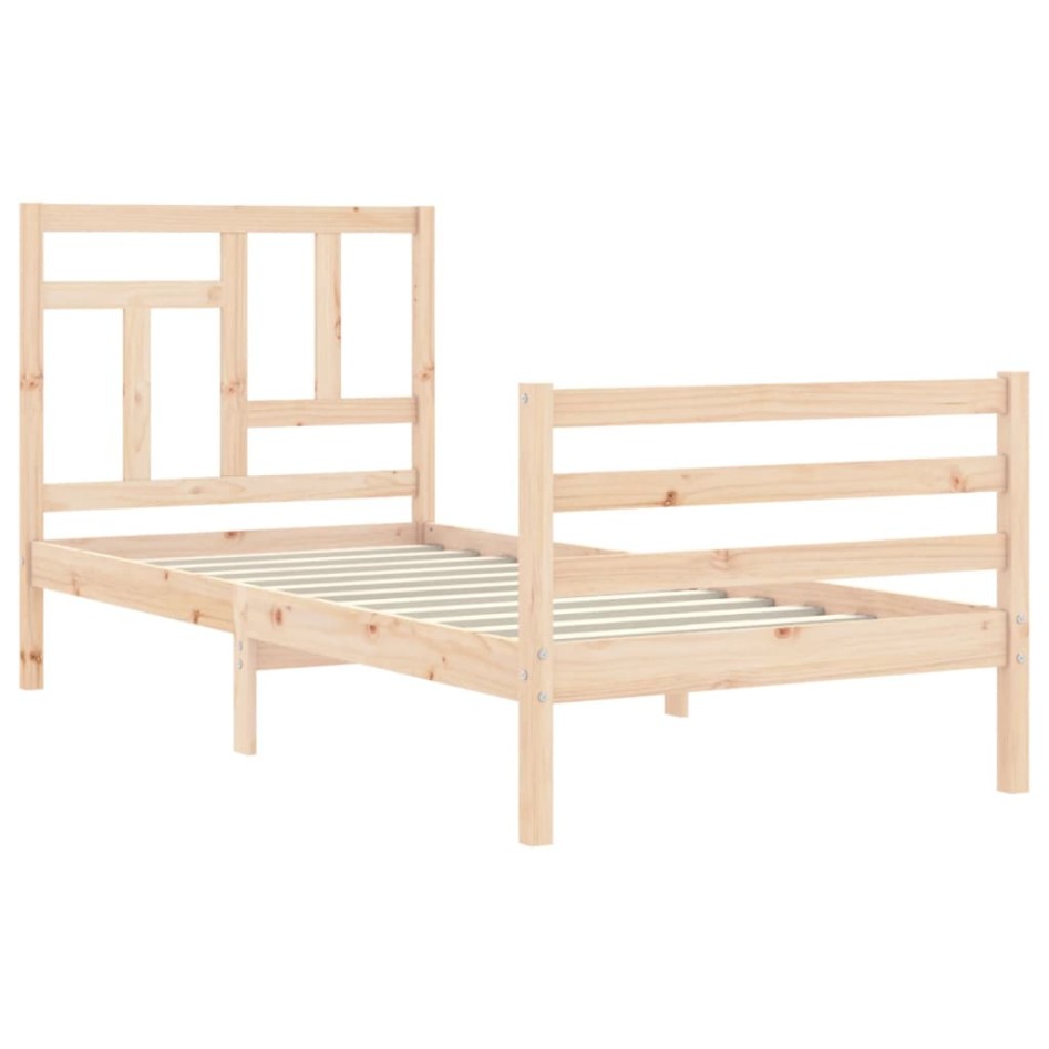 Estructura de cama con cabecero madera