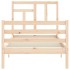 Estructura de cama con cabecero madera