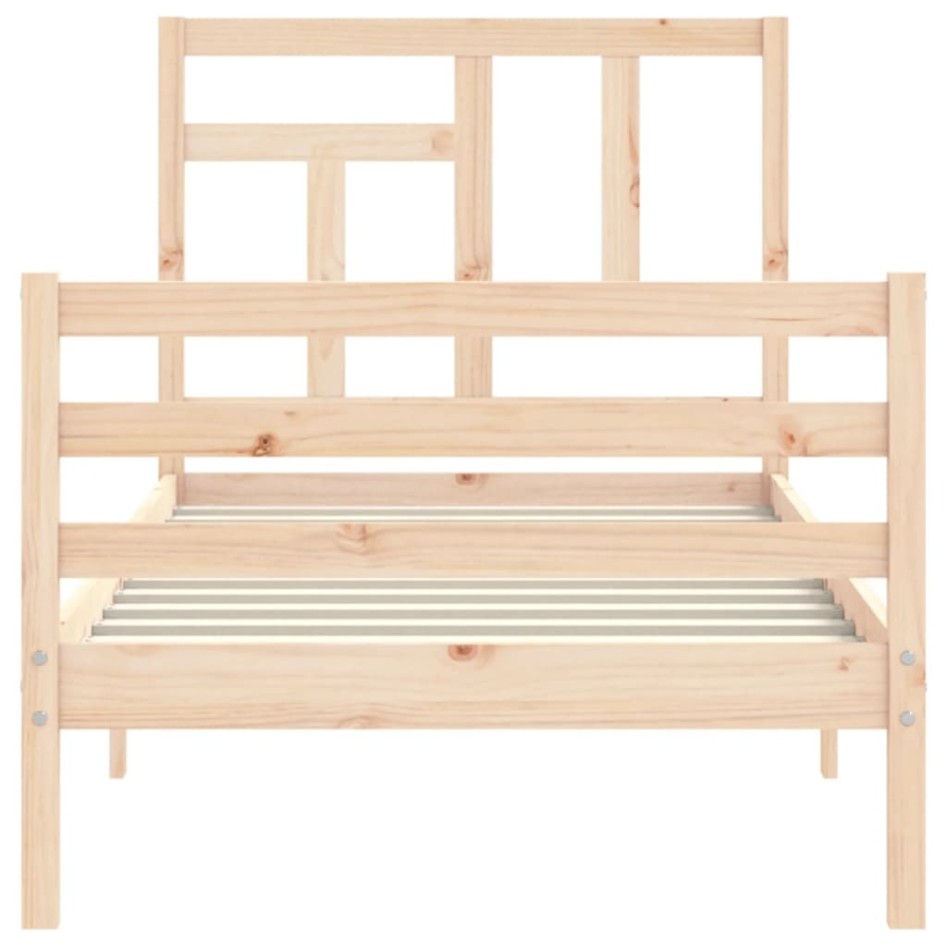 Estructura de cama con cabecero madera