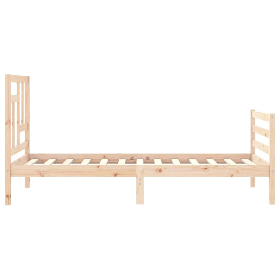 Estructura de cama con cabecero madera
