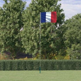 Mástil y bandera de Francia aluminio 5,55