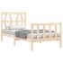 Estructura de cama con cabecero madera