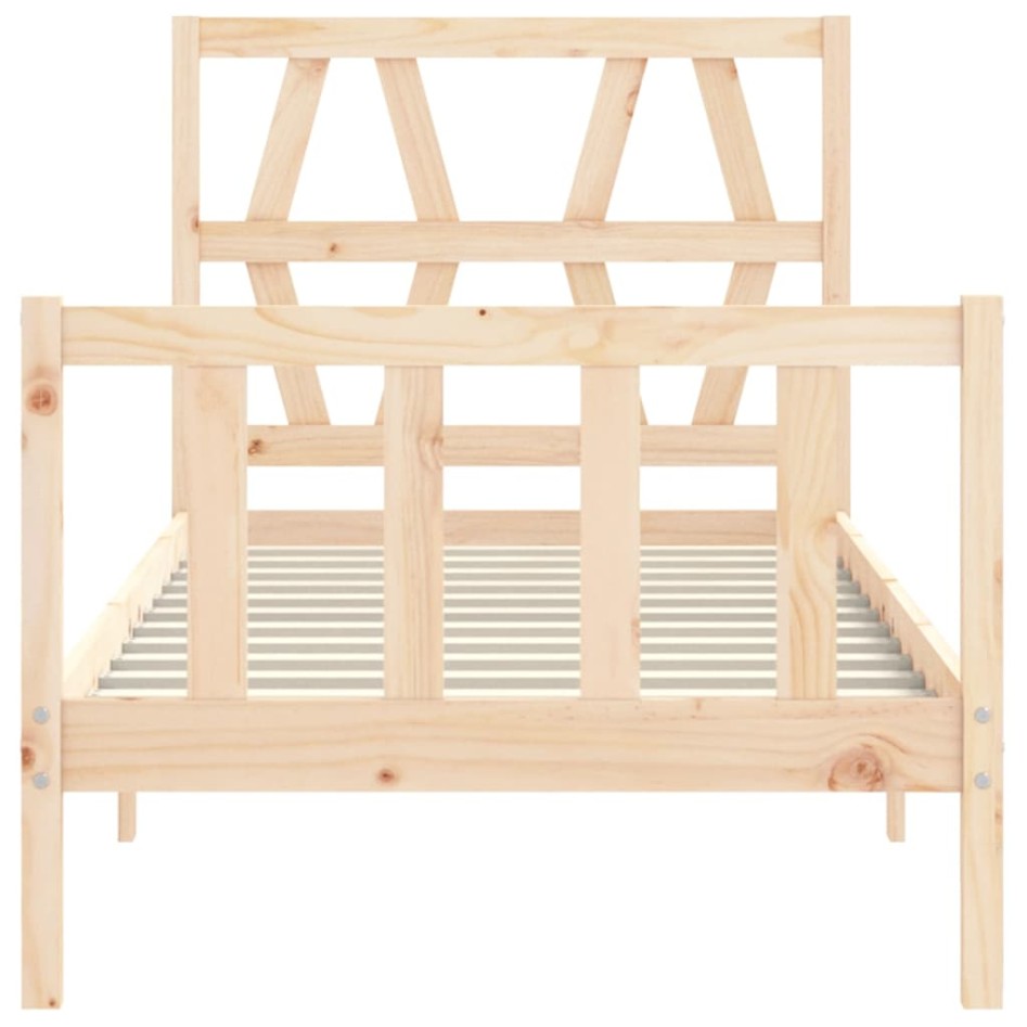 Estructura de cama con cabecero madera