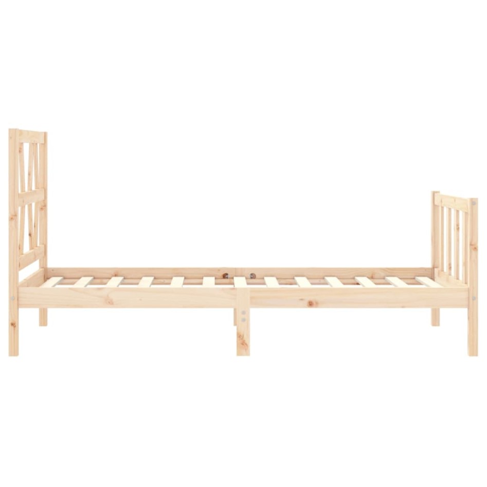 Estructura de cama con cabecero madera