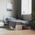 Estructura cama sin colchón con cabecero metal blanco 80x200