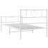 Estructura cama sin colchón con estribo metal blanco 75x190