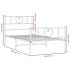 Estructura cama sin colchón con estribo metal blanco 75x190