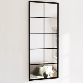 Espejo de pared metal negro 100x40