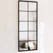Espejo de pared metal negro 100x40 cm