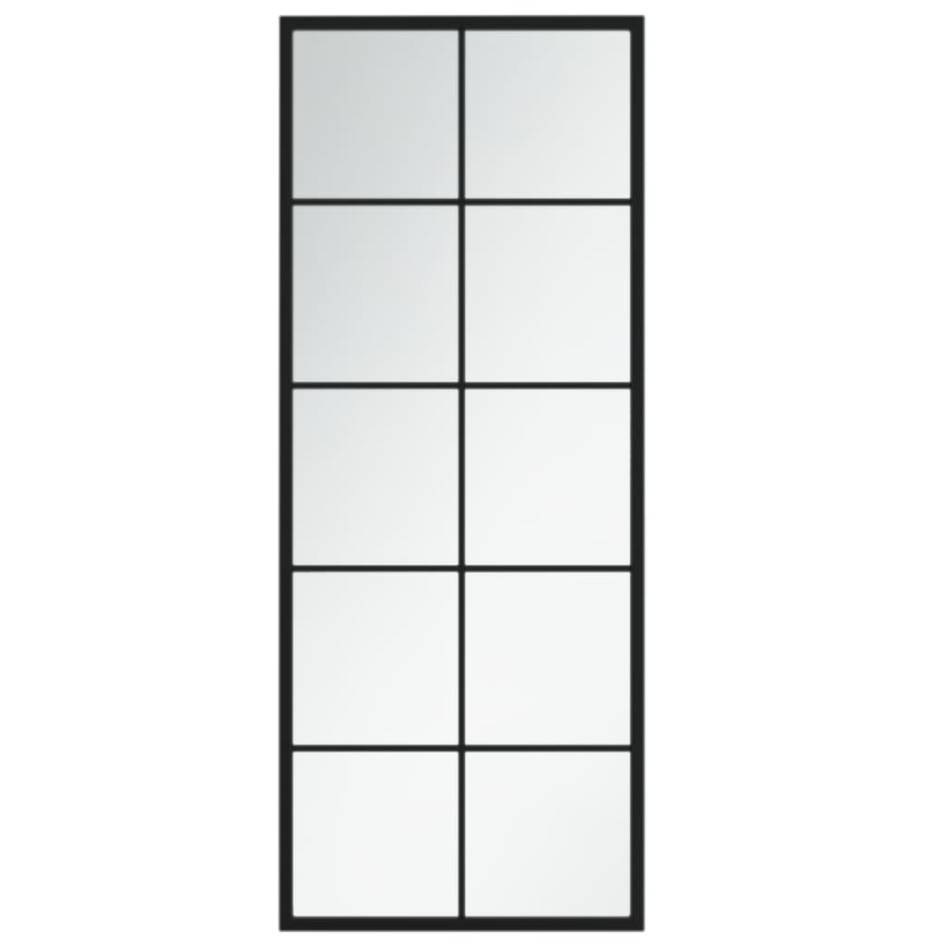 Espejo de pared metal negro 100x40