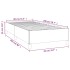 Estructura de cama sin colchón tela negro 80x200