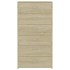 Aparador 6 cajones contrachapada color roble Sonoma 50x34x96
