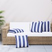 Cojines 4 unidades tela a rayas azul y blanco 60x60 cm