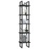 Estantería librería 5 niveles madera de pino negro 40x30x175