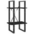 Estantería librería 5 niveles madera de pino negro 40x30x175