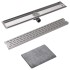 Desagüe lineal de ducha 830x140 mm acero