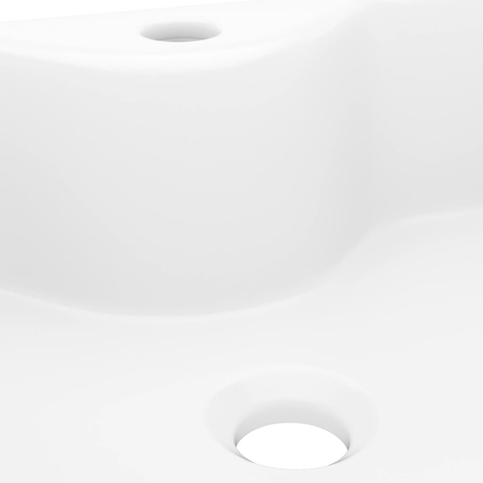 Lavabo de cerámica cuadrado orificio de grifo y desagüe