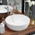 Lavabo redondo de cerámica blanco 42x12