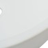 Lavabo redondo de cerámica blanco 42x12
