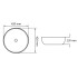 Lavabo redondo de cerámica blanco 42x12