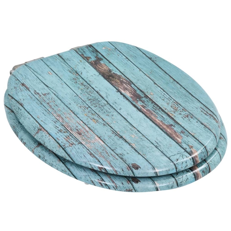 Asiento inodoro WC 2 uds tapa de cierre suave MDF madera