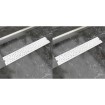 Desagüe ducha lineal 2 pzs burbuja 630x140 mm acero inoxidable