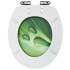 Asiento WC tapa cierre suave 2 uds MDF verde diseño gota