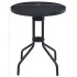 Mesa de jardín acero y vidrio negro 60