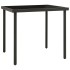 Mesa de comedor jardín vidrio y acero gris antracita