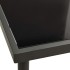 Mesa de comedor jardín vidrio y acero gris antracita