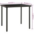Mesa de comedor jardín vidrio y acero gris antracita