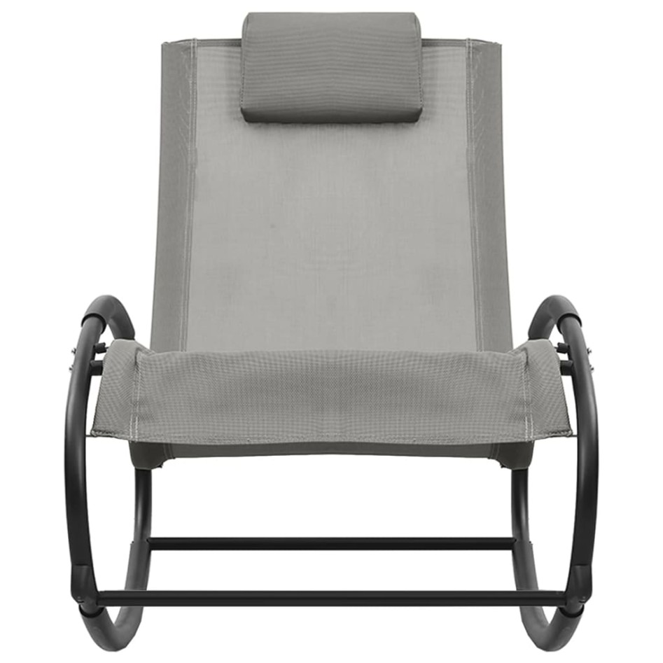 Tumbona con almohada acero y textilene