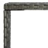 Mesa alta de jardín ratán sintético y vidrio gris 70x70x110