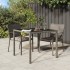 Mesa jardín vidrio templado ratán sintético 90x90x75 cm